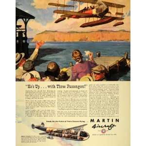  1940 Ad Glenn Martin Airplane Flight Newport Bay 1913 