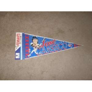  Vintage Jose Canseco Texas Rangers Baseball Pennant Flag 