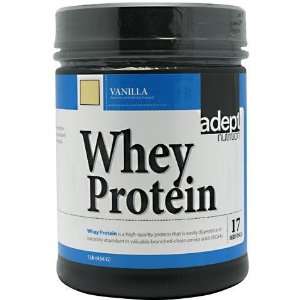  Adept Nutrition Whey Protein, Vanilla, 1 lbs (454g 