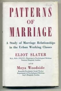 Eliot SLATER Patterns of Marriage Relationships 1951 DJ  