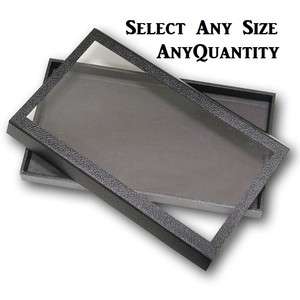   JEWELRY TRAYS w/CLEAR VIEW MAGNETIC LID TRAYS CASE WOODEN CASE  