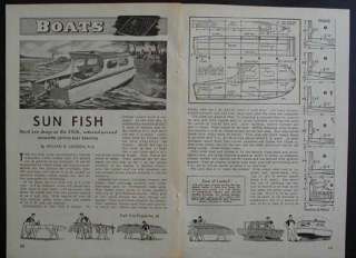 Sunfish Boat 16 Cruiserette 1948 HowTo PLANS Scow Hull  