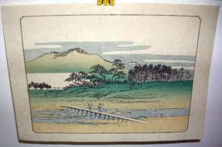 1920 Japanese WOODBLOCK Print, River  
