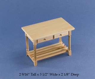 Dollhouse Miniature Oak Bakers Table #C1004N  