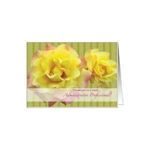  Administrative Professionals Day Yellow Roses Card Health 