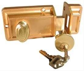 Rim dead lock replaces most night latches with NO additional drilling 