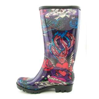 ED HARDY MOSCOW WOMENS RAIN BOOT SHOES ALL SIZES  
