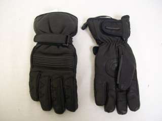 Womens FirstGear Heated Rider Leather Motorcycle Gloves Black Large 