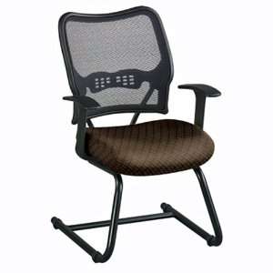  Capitol Mesh Back Guest Chair Jet Black Shuffle Fabric 