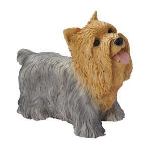  Grey Brown Yorkshire Puppy Dog Statue Sculpture Figurine 