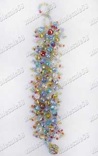 FREE wholesale 3ps colorful crystal bead chain bracelet  