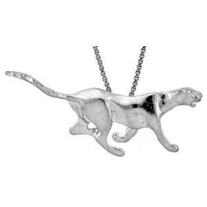   Silver 1 9/16 in. (40mm) width. Lion Pendant (w/ 18 Silver Chain