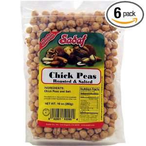 Sadaf Chick Peas Roasted and Salted, 12 Ounce (Pack of 6)  
