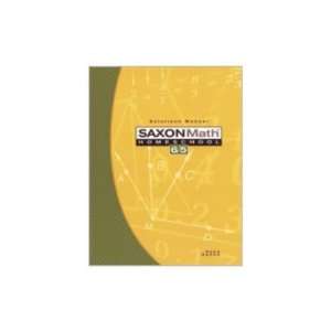  Saxon Math 6/5 Homeschool  Solutions Manual, 3rd Edition 