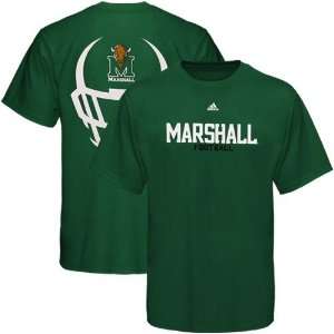  adidas Marshall Thundering Herd Green Helmet Mask Basic T 