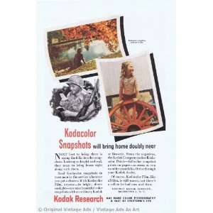  1945 Kodak Kodacolor Snapshots Vintage Ad 