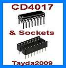 20pcs (10 each) CD4017 4017 IC & 16 Pin DIP IC Sockets