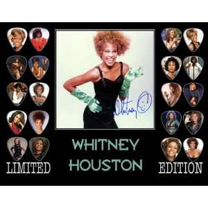  Whitney Houston Framed 20 Guitar Pick Set Platinum 