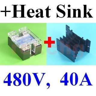 Solid State Relays SSR 24 480V AC, 40A + Heat Sink  