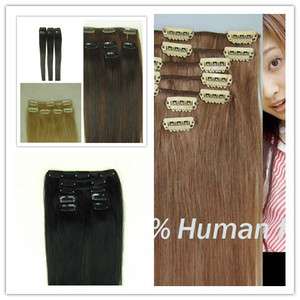 16 Clip in HUAMN HAIR Extension 40cm HOT   