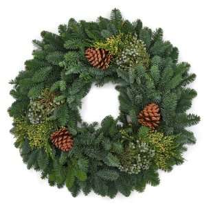 Fresh Northwest Holiday Wreath Classic with Cones 24  