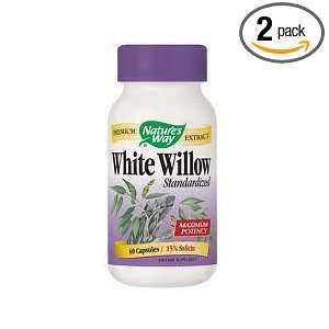  White Willow Bark 400mg 100 Capsules 2PACK Health 