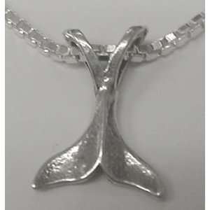  A Tiny Whale Tail in Sterling Silver Made in America 