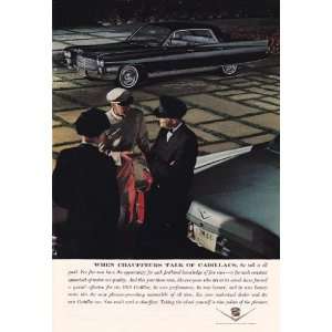1963 Ad Cadillac Black Eldorado Talk of the Chauffeurs Original Print 
