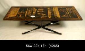 Vintage Modern Coffee Table With Graphic Image (4265)r.  