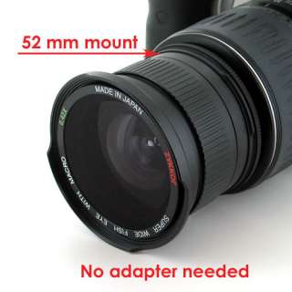 HD Pro 0.42x Super Wide Angle 52mm 58mm Lens for Canon  