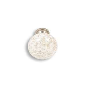  #20 CKP Brand Granite Knob Pearl White, Brushed Nickel 