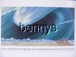 JOHN SEVERSON vintage lithograph surf posters, set of 3  
