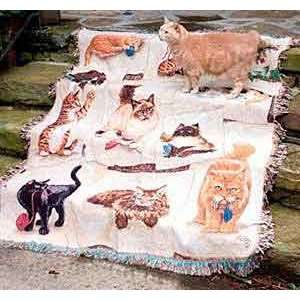  Curious Kitties Afghan Arts, Crafts & Sewing