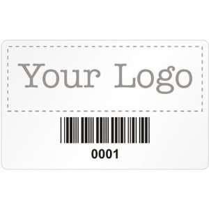   Logo and Barcode, 1.25 x 2 Tamperproof Checkers