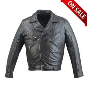  Leather Jackets   Mens Leather Motorcycle Jacket MJ208 