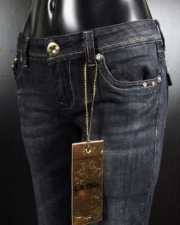 NWT Womens LA IDOL Skinny Jeans GOLD CRYSTAL WINGS 574NR  