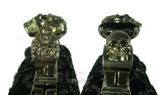Diamante Designer Skull Ring Knuckle Duster Clutch Bag  