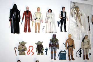 380 Vintage Star Wars Action Figures Huge Lot weapons accessories 