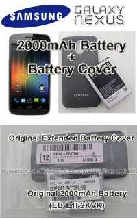   Google Galaxy Nexus I9250 Extended 2000mAh Battery + Cover Case  