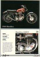 1960 60 MATCHLESS G80CS 500cc MOTORCYCLE PICTURE CARD  