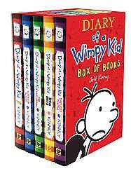 Diary of a Wimpy Kid Box of Books 1 5 by Jeff Kinney 2011, Paperback 