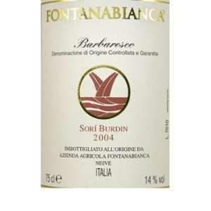   Fontanabianca Barbaresco Sori Burdin 750ml Grocery & Gourmet Food