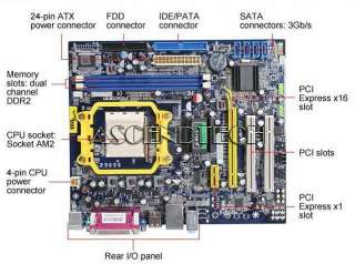 FOXCONN A6VMX AM2+ AM3 DDR2 PCI E SATA2 LAN MOTHERBOARD  