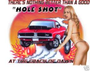 HOLE SHOT CRACK OF DAWN T SHIRT #5163 DODGE CHARGER  