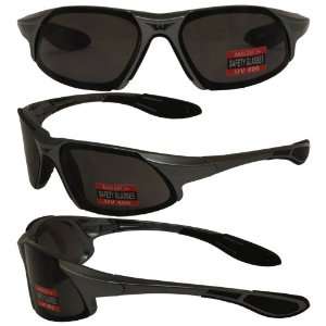 Global Vision Cobra Safety Sunglasses Grey Frame Smoke Lens