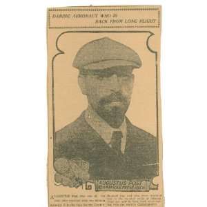  1910 Clipping Aviator Augustus Post 