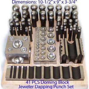  41 PCS Jeweler Doming Block Dapping Punch Set