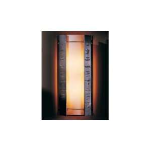   Light Outdoor Wall Light in Natural Iron with Ivory Art glass Home