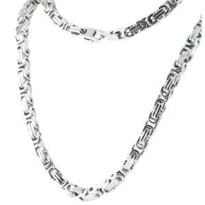  Stainless Steel Necklace with interlaced C Shape Links Jewelry