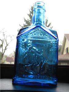 Paul Revere Eagle Blue 8 Wheaton NJ Syrup Bottle EXC  